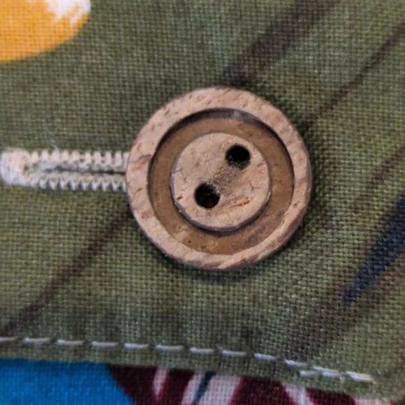 Vintage Lucia Floral Midi Skirt With Buttons Size 12 - Picture 5 of 8